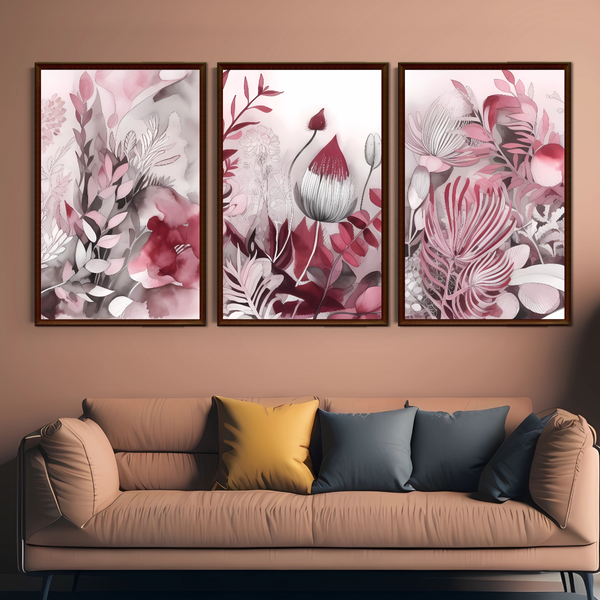 A3 Size - Pink Boho Panorama (Unframed image