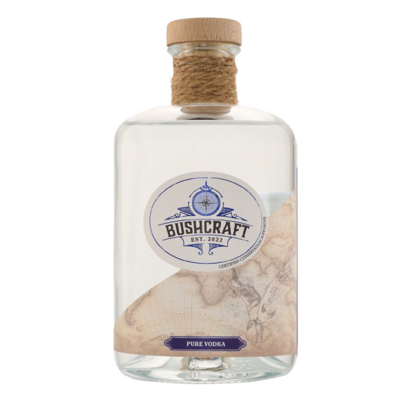 Bushcraft Pure Vodka 750ml - Premium Craft Vodka, Chill-Filtered