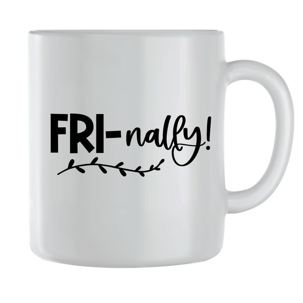 Fri- nally Coffee Mugs for Men Women Funny Quotes Graphic Sayings Cup 214