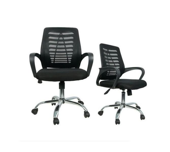 SMTE - 253 Ergonomic Mesh 360 Swivel Office Chair With Armrest - Pack of 2