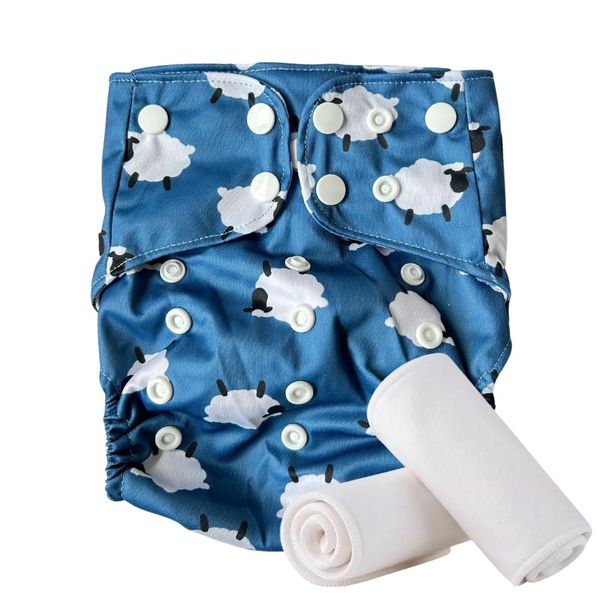 Kid Got Style - Reusable Nappy with 2 Inserts - Sheepee