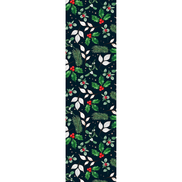 Blue Elegant Winter Christmas PVC Runner