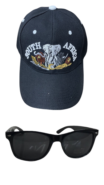 Sa Big Five Themed Six Panel Baseball Cap &amp; Black Wayfarer Sunglasses