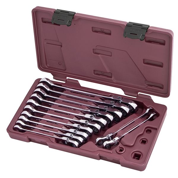 Kraftwerk 12-Piece Flexible Combo Ratchet Spanner Set 8-19 mm