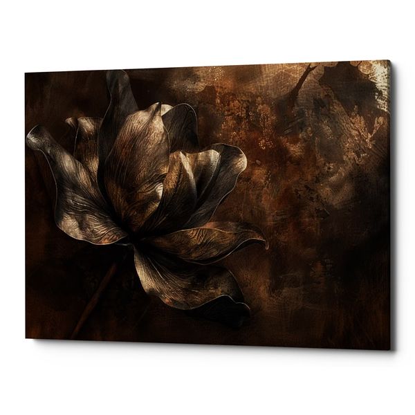Canvas Art - Copper Whispers Floral Canvas Print Wall Art Decor
