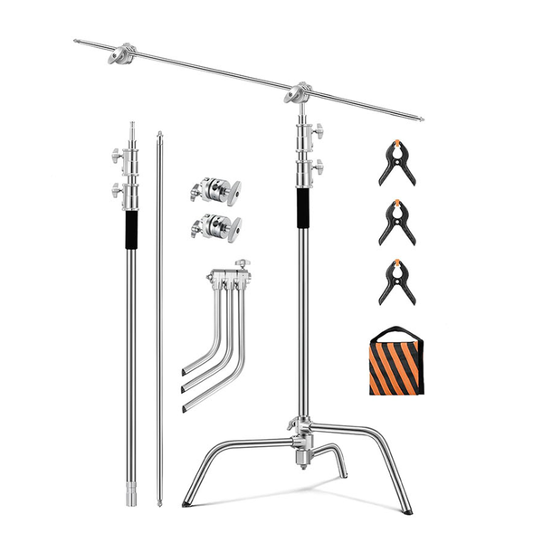 Professional C-Stand Kit 3.3m with Boom Arm, Sandbags &amp; Clamps