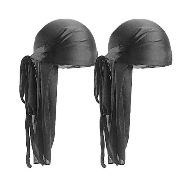 Durag Kings - Durag - Black - Matte Finish - 2 Pieces