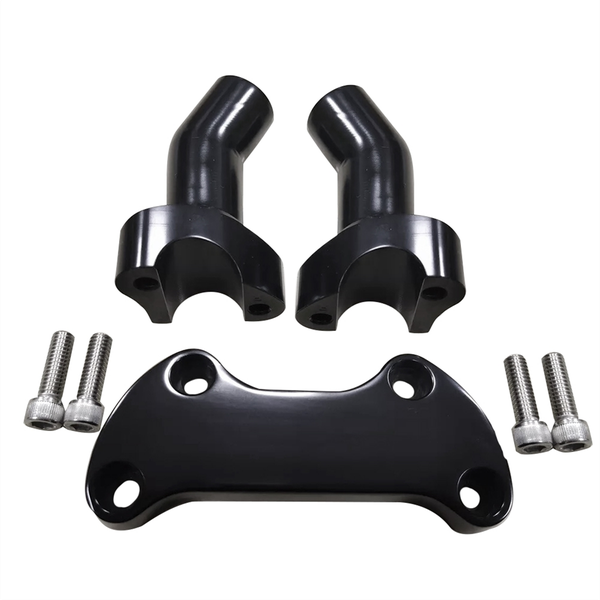 Black Top Cover 3.5 Inch Handlebar Risers Clamp Compatible with Universal