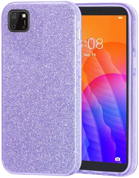 Tekron Glitter Sparkle Bling Protective Case for Huawei Y5p (2020) - Purple