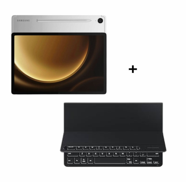 Samsung Galaxy Tab S9 FE 10.9" Wi-Fi Tablet Silver + Smart Keyboard Case