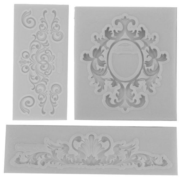 Kitchen Chocolate Silicone Shaping Mold Border - Set of 3