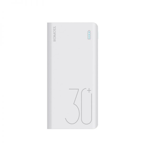 Romoss Sense 8+ 30000MAH QC Type- C Power Bank - White