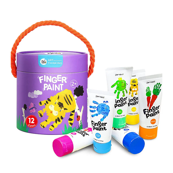 Jar Meló - Finger Paint - Non-Toxic &amp; Safe for Kids - 12 Colours