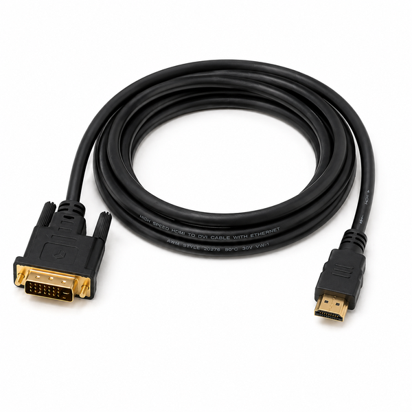 HDMI to DVI-D Cable - Male to Male Display Connector