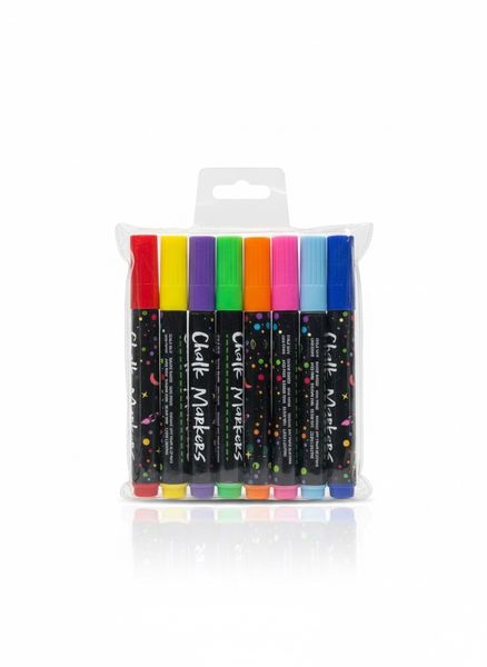 Premium Chalk Markers Set 8 Vibrant Colors for Creative Art Projects
