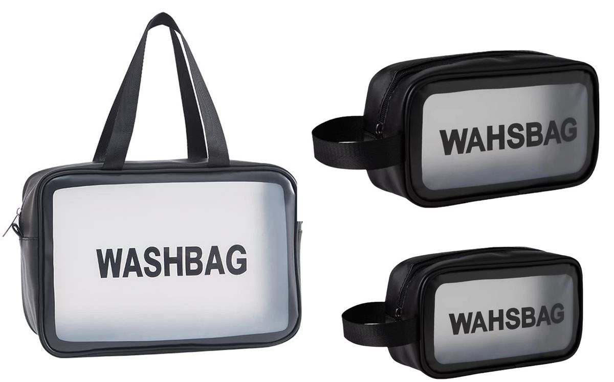 3 Piece Waterproof Toiletry Bag with Handle - Easy Trade