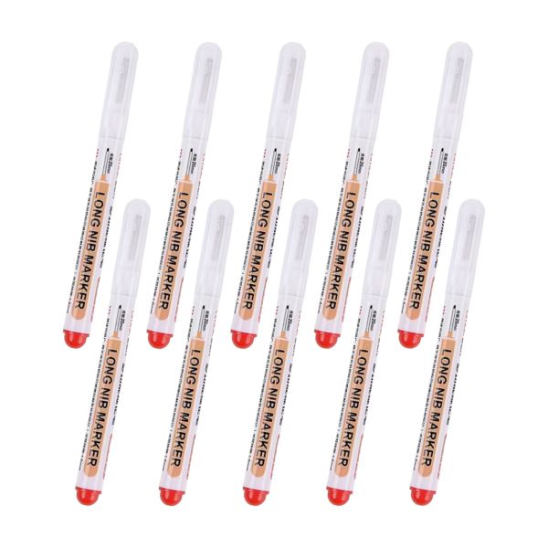 10 Pcs Long Head Deep Hole Marker Pens, 20mm Long Nib Marker