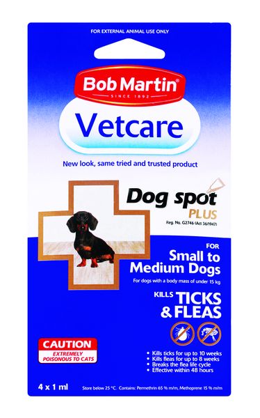 Bob Martin - Vetcare Spot - Small To Medium Dog - 1ml