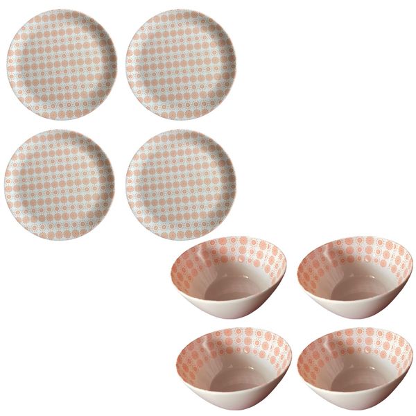 Kitchen 8Pcs Eco Friendly Bowls And Plates Melamine Set