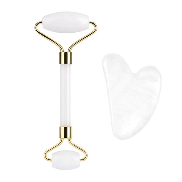 Ultra Premium Semi See Thru Rock Quartz Gua Sha Noiseless With Rose Gold