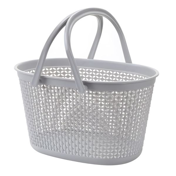 Beads Pattern Oval Medium Home Storage or Shopping Basket with Handles