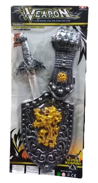 3 Piece Playset Sword, Shield &amp; Hand Guard