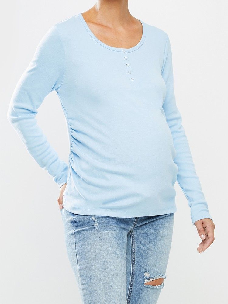 Women's Cotton On Maternity Henley ls top Daisy Blue Buy Online in