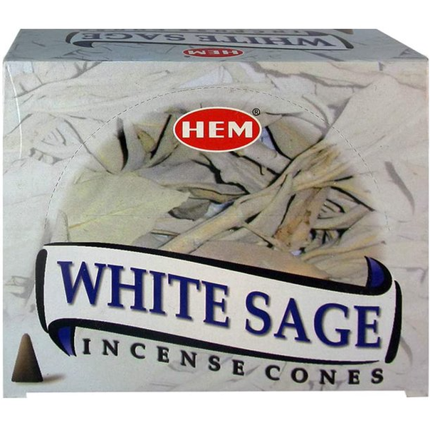 HEM Incense Cones - White Sage - 12 Pack