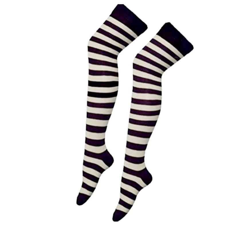 Women/Girls Over the Knee Striped Socks (size 6 foot ) | Shop Today ...