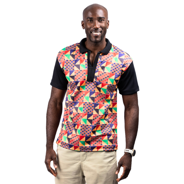 Obesebea Kente African Golf Shirt