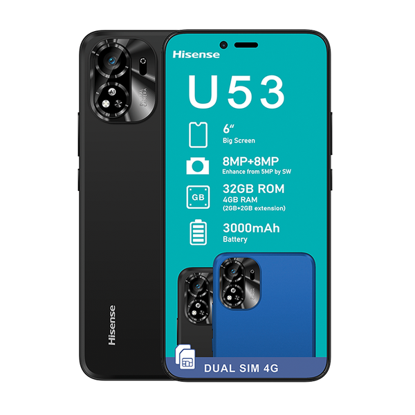 Hisense U53 Dual Sim 32GB Vodacom Network Locked - Black