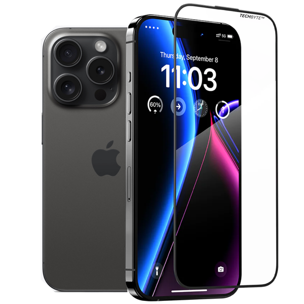 TechByte Tempered Glass Screen Protector for iPhone 15 Pro (2023)