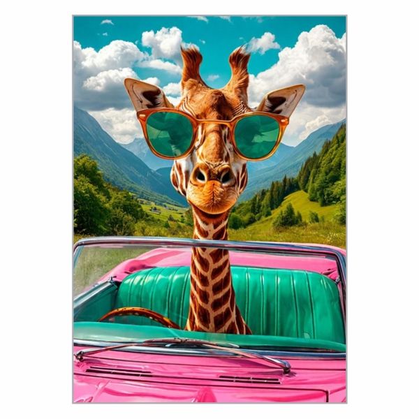 Giraffe Sun Glasses Poster - A1