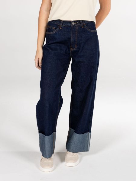 Lee Cooper Women High Rise Wide Leg Jeans: Emmeline Raw Denim