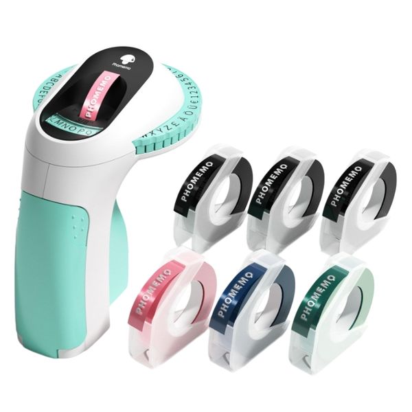 Portable Manual 3D Embossing Label Maker with 48-Character Wheel