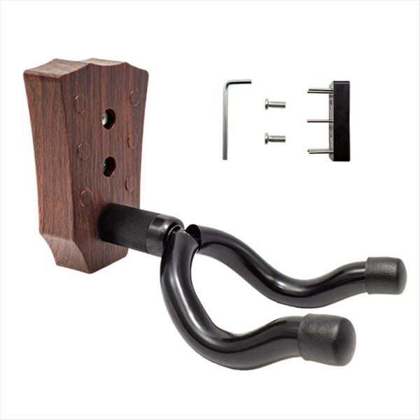 Wall Mount Hanger Black Walnut Wood U-Shaped Ukulele Holder Hanger