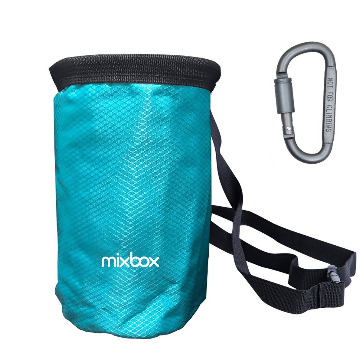 Mix Box Lightweight Rock Climbing Chalk Bag with D Carabiner Clips, Belt