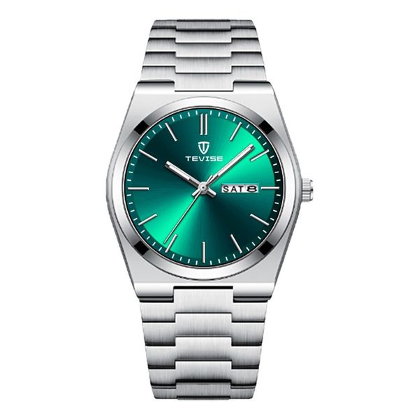 TEVISE Men's Quartz Watch - Luminous, Waterproof, Stainless Steel Band