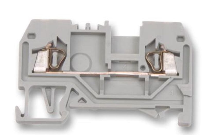 Wago (282-901) DIN Rail Mount Terminal Block, 2 Ways, 24 AWG, 10 AWG