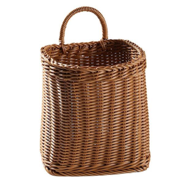 Kitchen Storage Basket With Handle Woven Hanging Baskets L