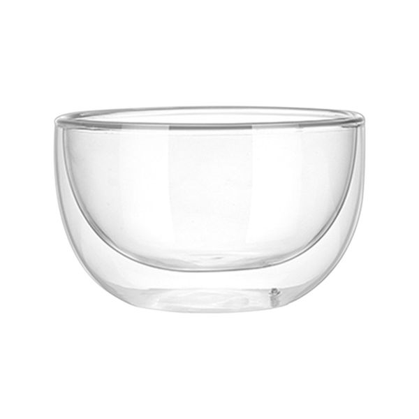 800ml Double-Walled Borosilicate Glass Bowl - Transparent