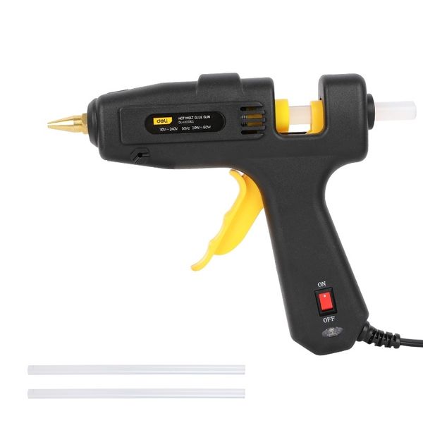Deli Hot Melt Glue Gun 60W BLACK with 2 Glue Stick Pack