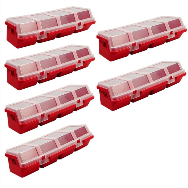 6Pcs Screw Organizers Storage Bins with Lids, Plastic Stackable Hardware Or