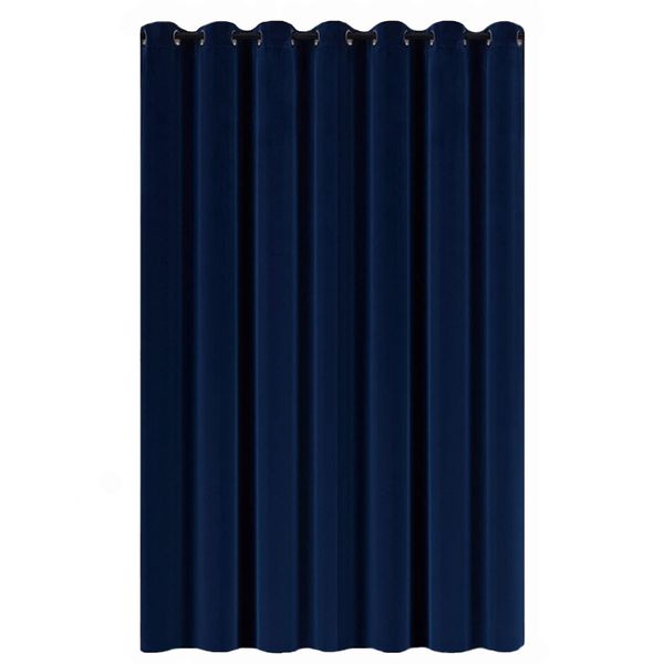 Matoc Designs Readymade Curtain - 100% Blackout - Velvet - Navy - Eyelet