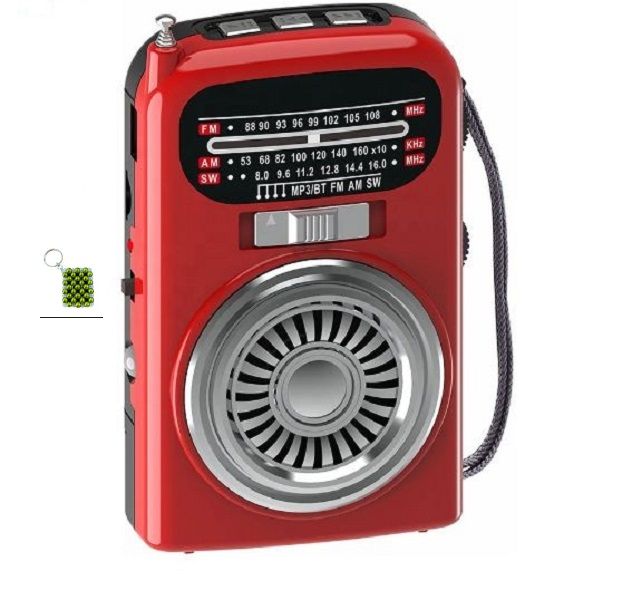 Rechargeable Bluetooth Speaker With FM/AM/AW Bandwith Radio + Key Holder