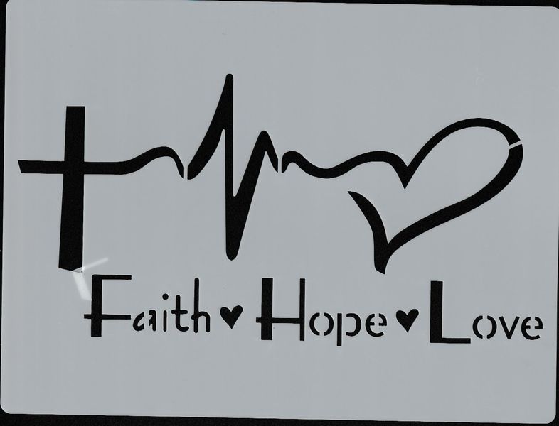 Faith.Hope.Love - 20x15cm - stencil