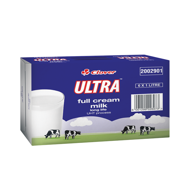Clover Ultra Long Life Full Cream Milk 12 x 1L