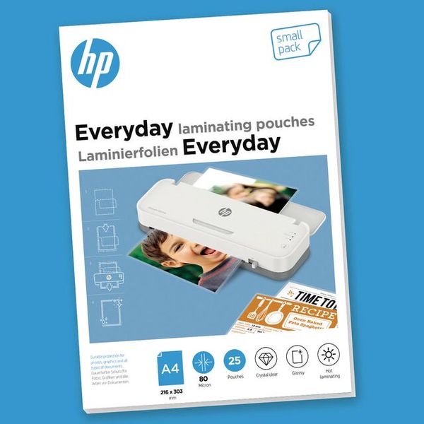 HP Laminating Pouches A4 80Mic Small pack (25 Pouches)