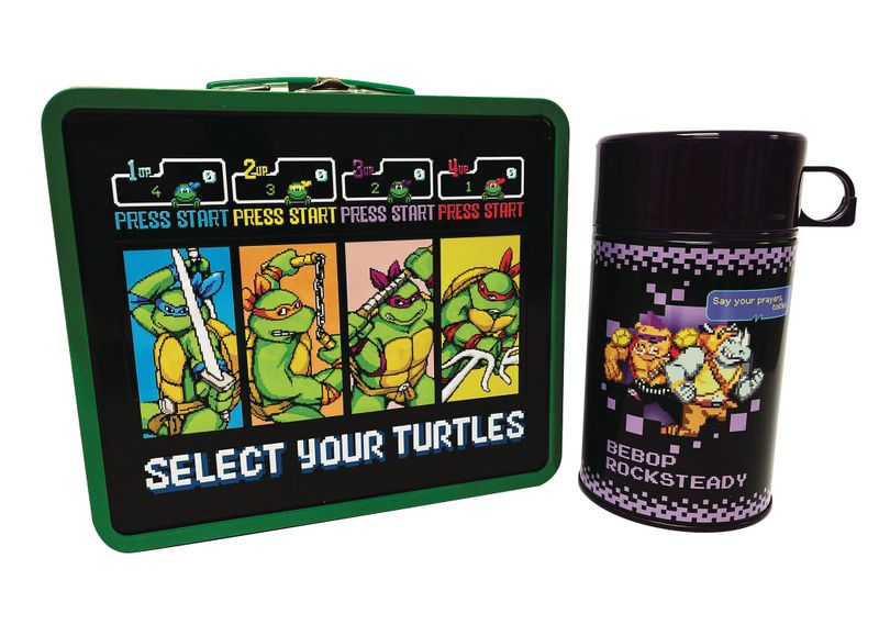 Tin Titans TMNT Arcade Lunchbox and Beverage Container