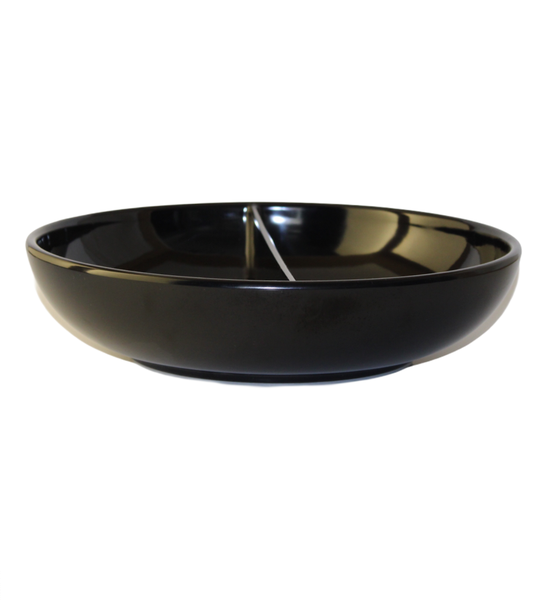 Dalebrook Black Melamine Ellipse Two Sectioned Bowl 30cm
